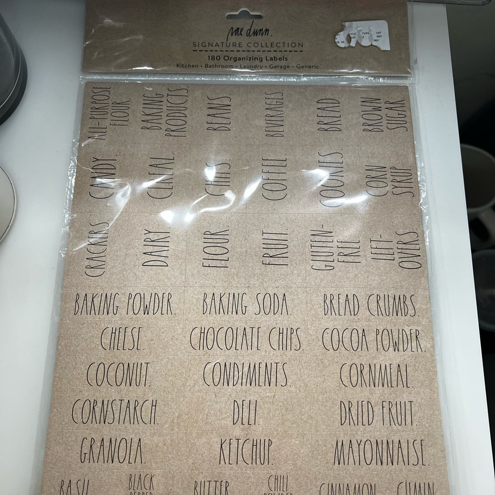 Rae Dunn 180 Organizing Labels